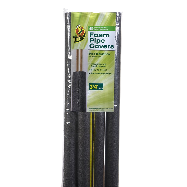 Insulating Foam Pipe Covers, Pack of 4 Sticks